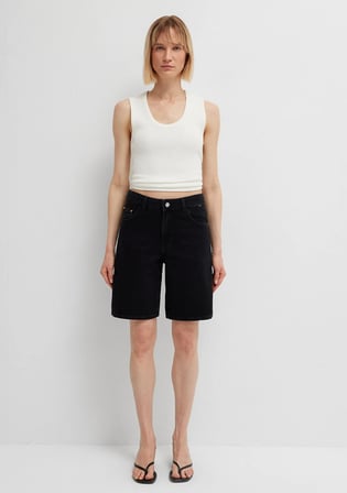 Melinda 90lar Antrasit Jean Şort 1410144-A3204
