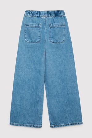 Mavi Loko Wide Leg Normal Bel Geniş Paça Jeans Kız Çocuk KOT PANTOLON 7010405-A3344 MAVİ