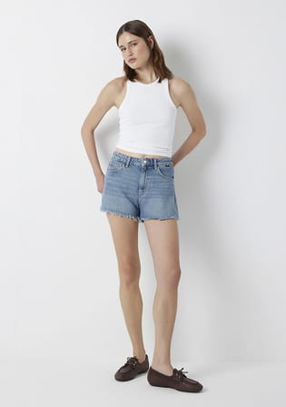 Rosie 90lar Gölgeli Açık Mavi Jean Şort 14474A3190