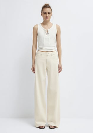 Siena Iconic Krem Jean Pantolon 1010763-A3903