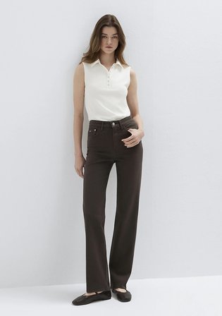 Sky Classic Denim Koyu Kahverengi Gabardin Pantolon 1010627-A3931