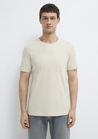 Bej Basic Tişört 065574-70144
