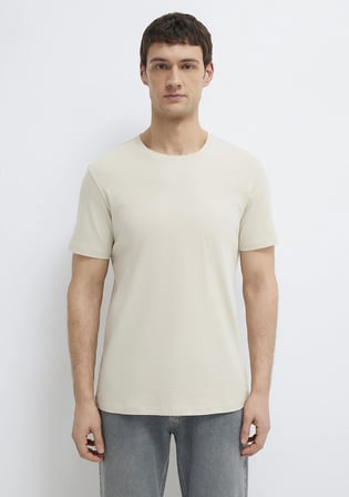 Bej Basic Tişört 065574-70144