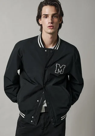 Mavi Jeans Baskılı Siyah Kolej Ceket 0110830-71379