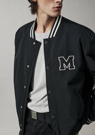 Mavi Jeans Baskılı Siyah Kolej Ceket 0110830-71379