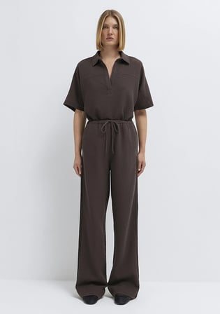 Kahverengi Geniş Paça Pantolon 1011200-71603