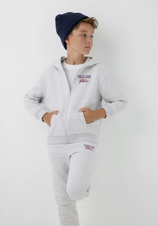 Kapüşonlu Gri Sweatshirt 6S10489-88467