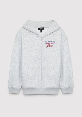 Kapüşonlu Gri Sweatshirt 6S10489-88467