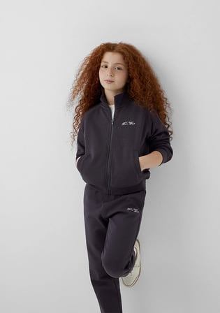 Mavi Jeans Baskılı Fermuarlı Antrasit Sweatshirt 7S10192-70087