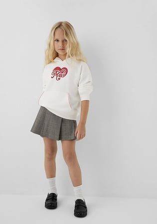 Kapüşonlu Ekru Sweatshirt 7S10198-70057