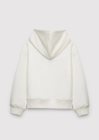 Kapüşonlu Ekru Sweatshirt 7S10198-70057