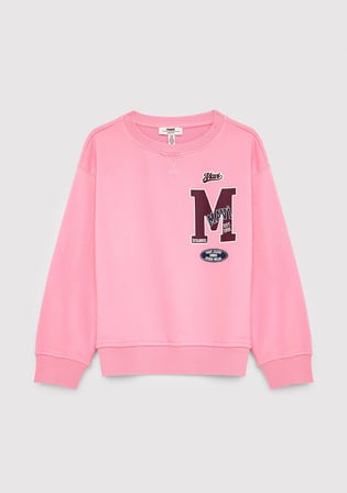 M Logo Detaylı Pembe Sweatshirt 7S10190-71015