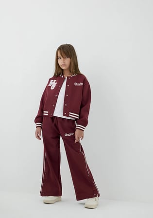 MJ Baskılı Bordo Eşofman Altı 7010059-70393