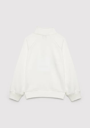 Mavi Jeans Baskılı Yarı Fermuarlı Ekru Sweatshirt 7S10191-70057