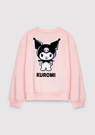 Kuromi Baskılı Kapüşonsuz Sweatshirt 7S10199-90773