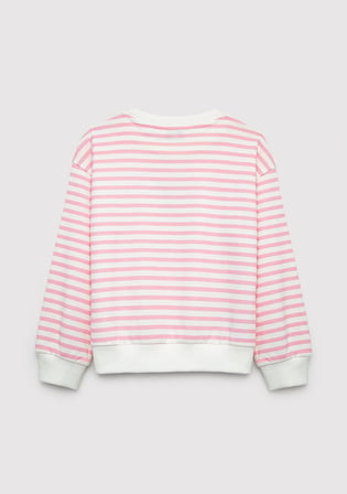 Kuromi Baskılı Çizgili Sweatshirt 7S10201-91630