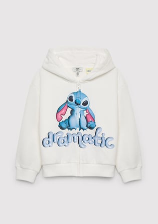 Lilo ve Stitch Baskılı Kapüşonlu Sweatshirt 7S10205-70057