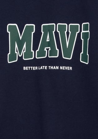 Mavi Logo Baskılı Lacivert Tişört 6610497-84371