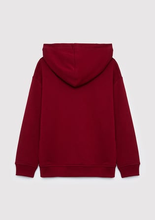 Kapüşonlu Kırmızı Sweatshirt 6S10210-84022
