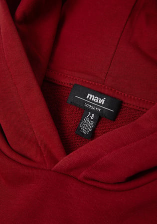 Kapüşonlu Kırmızı Sweatshirt 6S10210-84022
