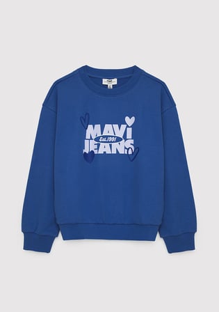 Mavi Jeans Baskılı Mavi Sweatshirt 7S10219-70616