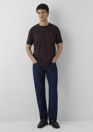 Kahverengi Basic Tişört 0612736-88083