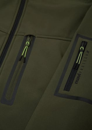Mavi M0110848-71545 Mavi Su İtici Pro-Tech Water-Replent Kapüşonlu Spandex Erkek Mont