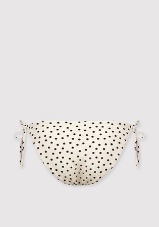 Puantiye Desenli Ekru Bikini Altı 1914096-70053