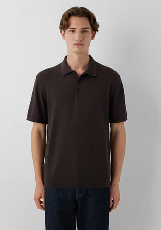 Kahverengi Triko Polo 0710438-70219