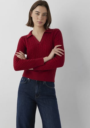 Kırmızı Polo Yaka Triko 1710912-90746