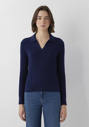 Lacivert Polo Yaka Triko 1710912-84371