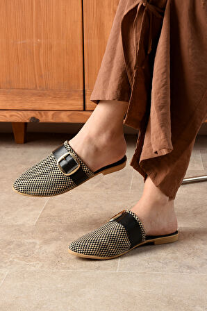 Kadın Tokalı Kapalı Terlik Günlük Hasır Rahat Yumuşak Bohça Misafir Deniz Ev Plaj SL02