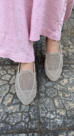 Kadın Hasır Dantelli Babet PW01