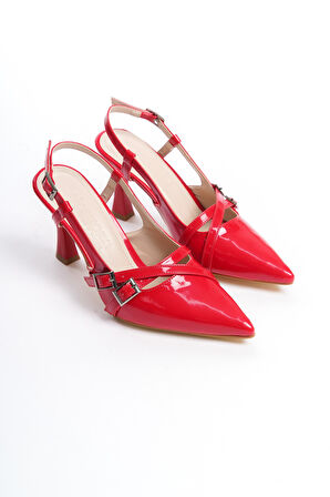 Kadın Sivri Burun Fiyonklu  Rahat Klasik Topuklu Ayakkabı Topuk 7 cm GM01