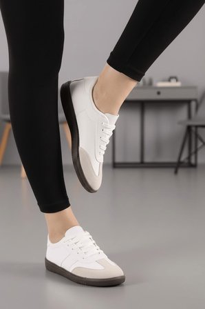 Unisex Kadın Erkek  Şeritli Rahat Taban Günlük Sneaker Spor Ayakkabı