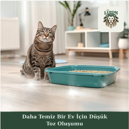 Lixon Çam Peleti Kedi Kumu 10 Kg (20L) Hipoalerjenik - Yavru/Yetişkin Kediler Ve Kemirgen Hayvanlar İçin Biyobozunur - Astımlı Kediler İçin Uygun - Yüksek Emiş Gücü - 5 Kg X 2 Adet