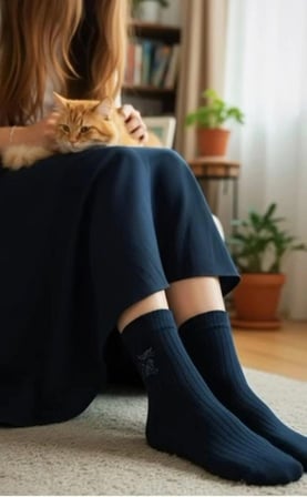 Lascaris Kadın 12’li Paket Taşlı Kedi Figürlü Soket Çorap