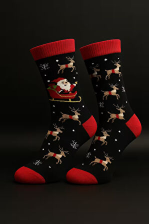 Lascaris 2’li Noel Temalı Yumuşak Havlu Çorap Seti – Kırmızı Uçlu