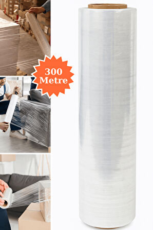 El Tipi Mobilya Eşya Koli Palet Paket Taşıma Taşınma Sarma Koruma Streç Film 50 cm x 300 m 17 Mikron