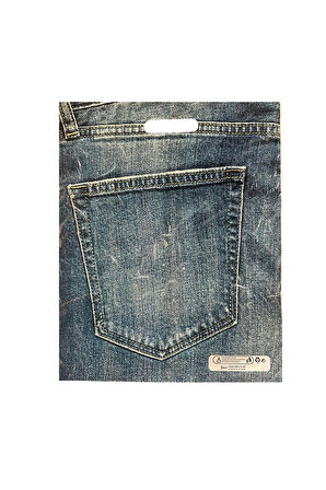 Güçlendirilmiş El Geçmeli Takviyeli Mağaza Poşeti Elit Kot Desen Baskı No 4 39x48 cm 50 Adet