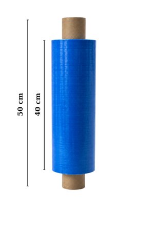 El Tipi Mavi Streç Film Mobilya Eşya Koli Palet Paket Taşıma Sarma Koruma 40 cm x 300 m 18 Mikron