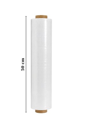 El Tipi Beyaz Streç Film Mobilya Eşya Koli Palet Paket Taşıma Sarma Koruma 40 cm x 100 m 23 Mikron