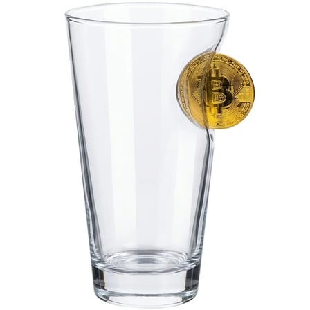Bitcoin Madeni Para Hediyelik Özel Bira Bardağı 465cc