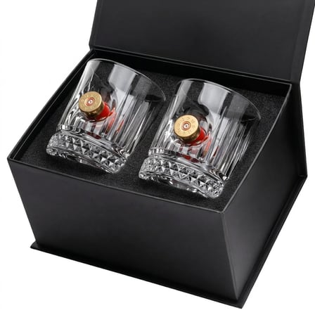 Gerçek 12 Kalibre Fişekli 2’li 355cc Kristal Set Avcı Hediyesi