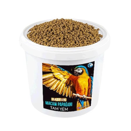 Delta Rasyon Macaw Papağanı Tam Yemi Kuş Yemi Ekstruder Fındık ve Karidesli 5 Kg
