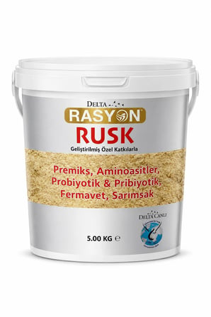 Delta Rasyon Rusk Katkılı Nemlendirici Kuş Yemi 5 Kg