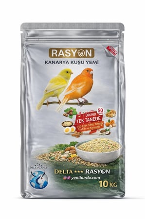 Delta Rasyon Kanarya Kuş Yemi Omegalı Toz Tam Yem