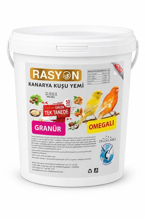 Delta Rasyon Kanarya Omegalı Tam Yem Kuş Yemi Ekstruder Yüksek Protein 5 Kg