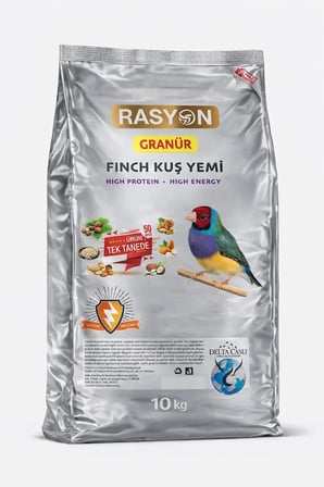 Delta Rasyon Finç Kuşu Granül Yemi Yüksek Protein Yüksek Enerji 10 Kg