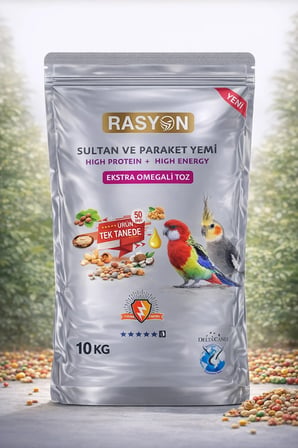 Delta Rasyon Sultan Papağanı Yemi Omegalı Ekstruder Tam Yem